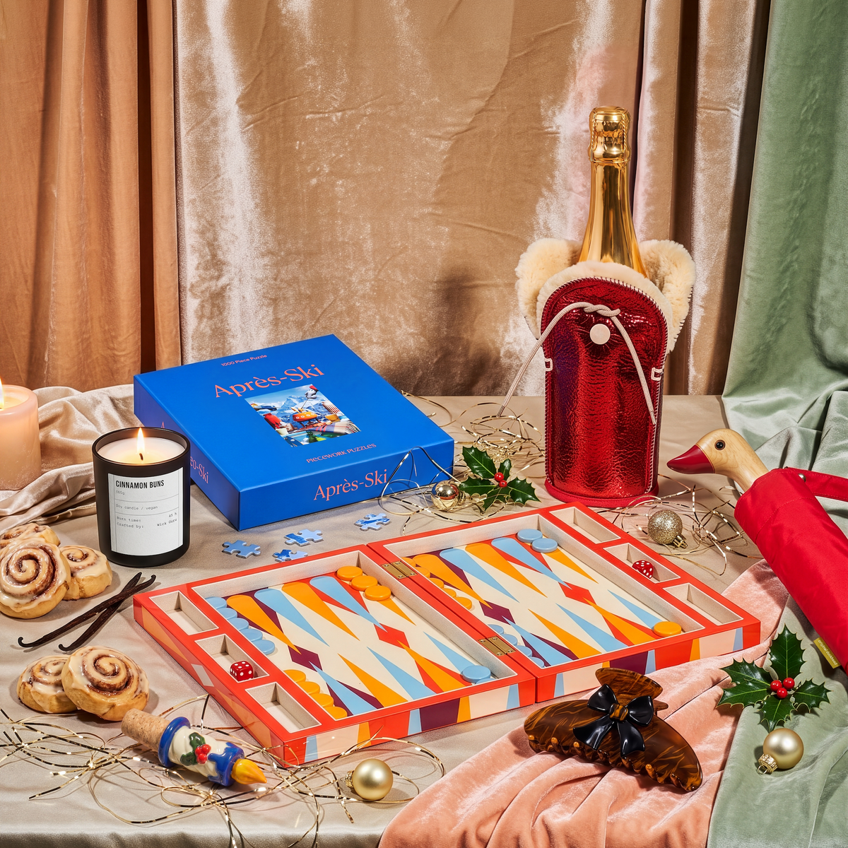 Auswahl an Weihnachtsgeschenken aus dem Sortiment von Maison Polaris