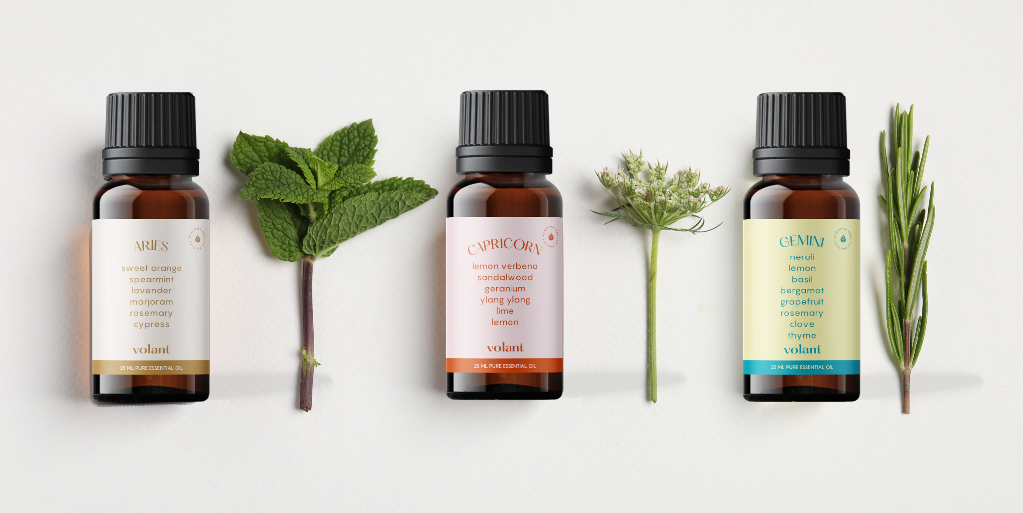 Volant ätherische Öle nach Sternzeichen – 12 Blends aus biologischen Pflanzenölen bei Maison Polaris Schweiz
