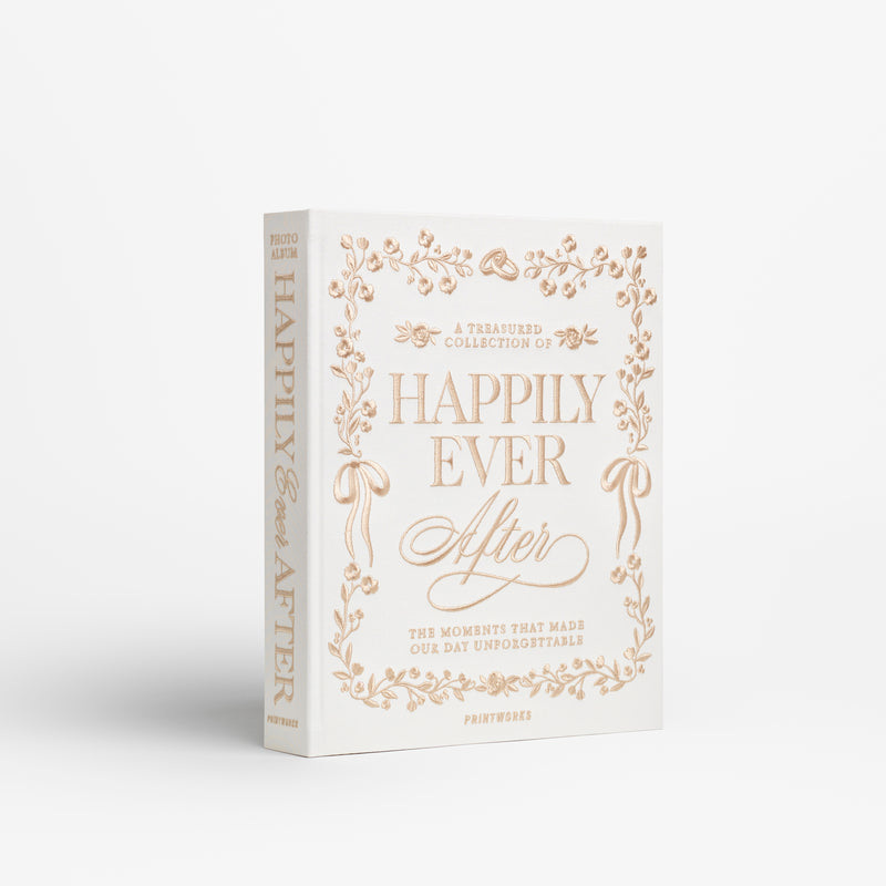 Printworks Fotoalbum Happily Ever After Hochzeitsalbum bestickt